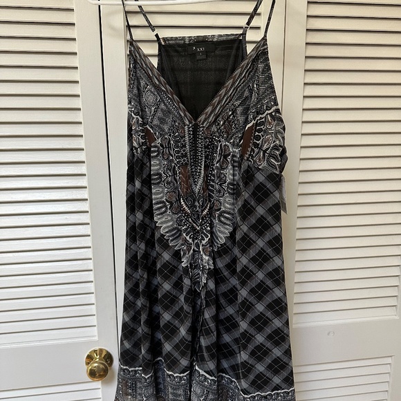 Forever 21 Dress Tartan Plaid Tribal Print Sleeveless Large NWT - Picture 16 of 17